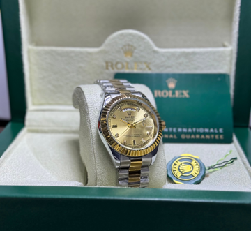 Rolex True Tone With Golden Dail Date Just