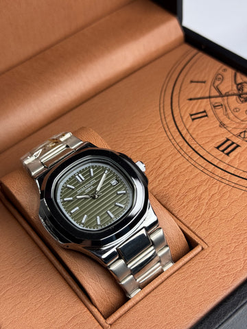 Patek Philippe Green Shine Dail Stainless Steel
