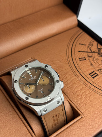 Hublot Brown Leather Strap With Master Lock