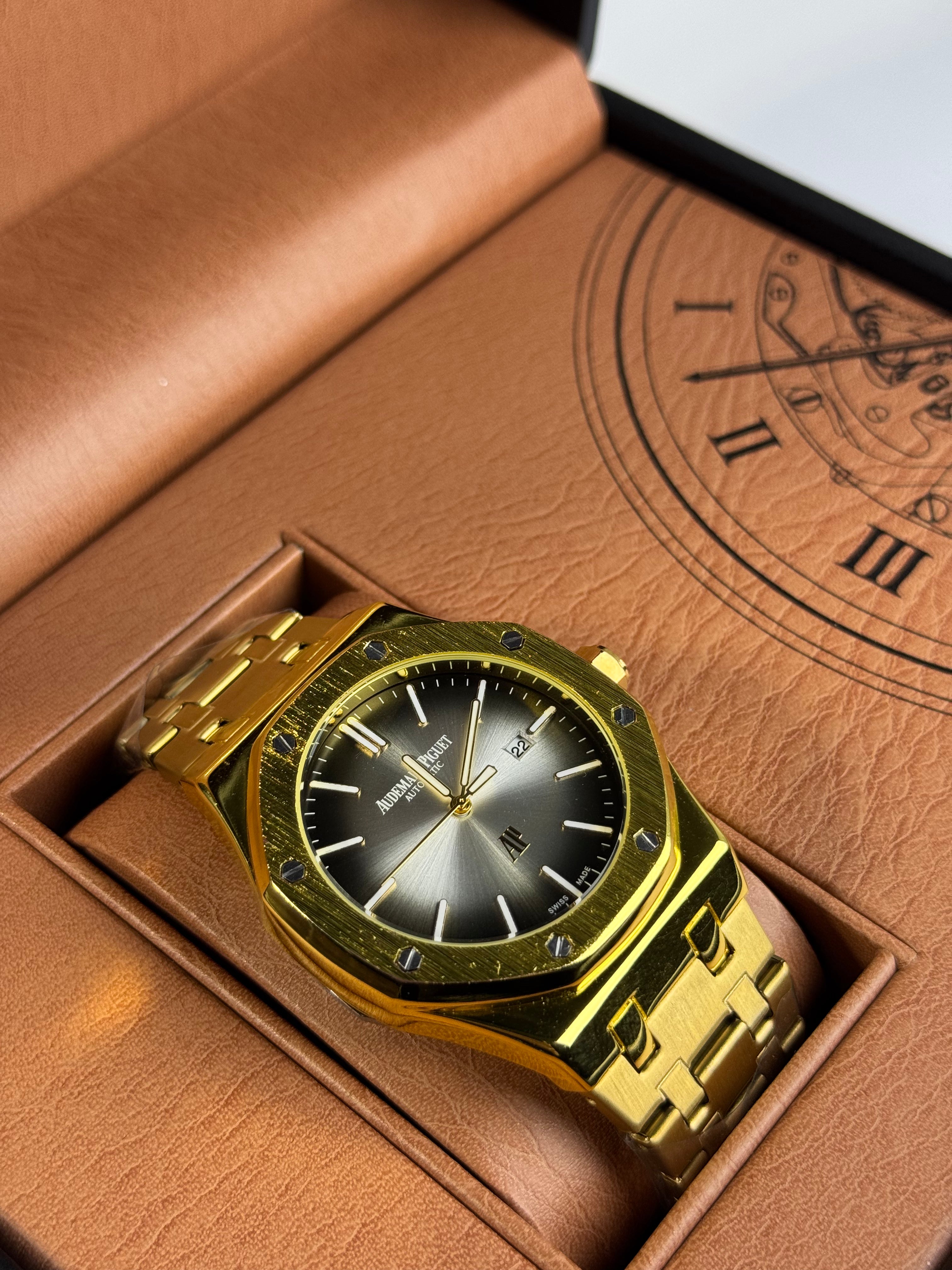 AP Golden With Blakish Dail Stainless Steel