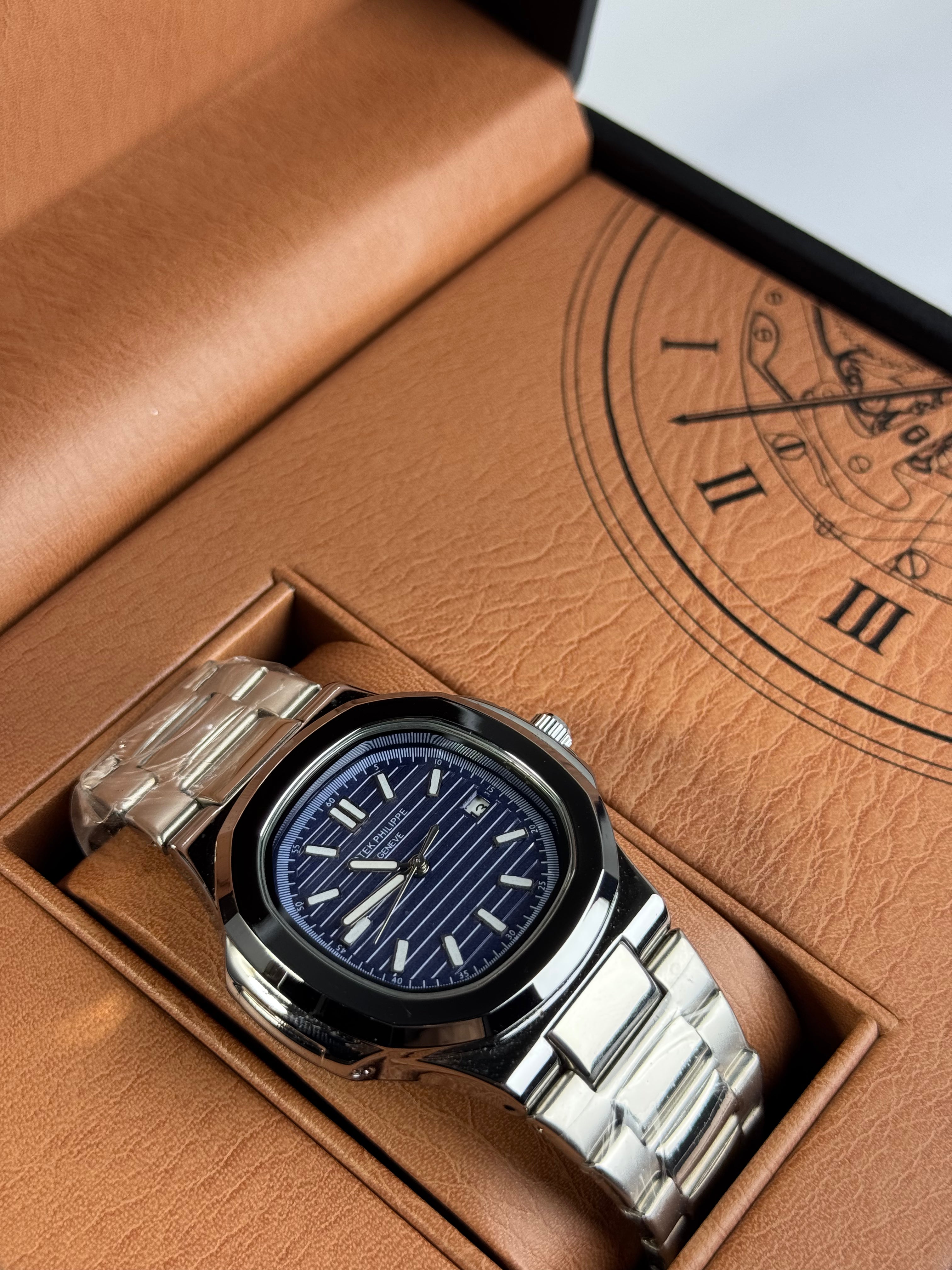 Patek Philippe Blue Shine Dail Stainless Steel