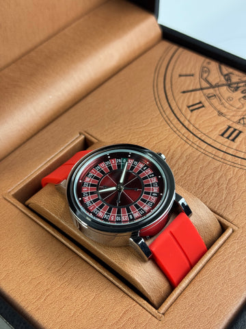 Casino With Red Silicon Strap Rotating Dail
