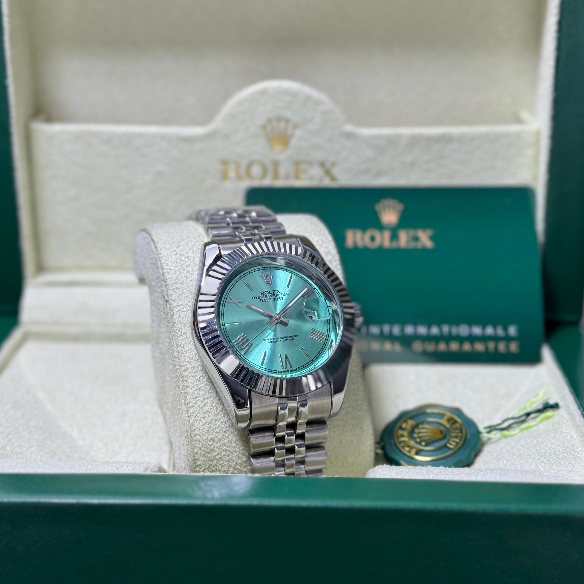 Rolex Tiffany Roman Dail With Jublee Chain
