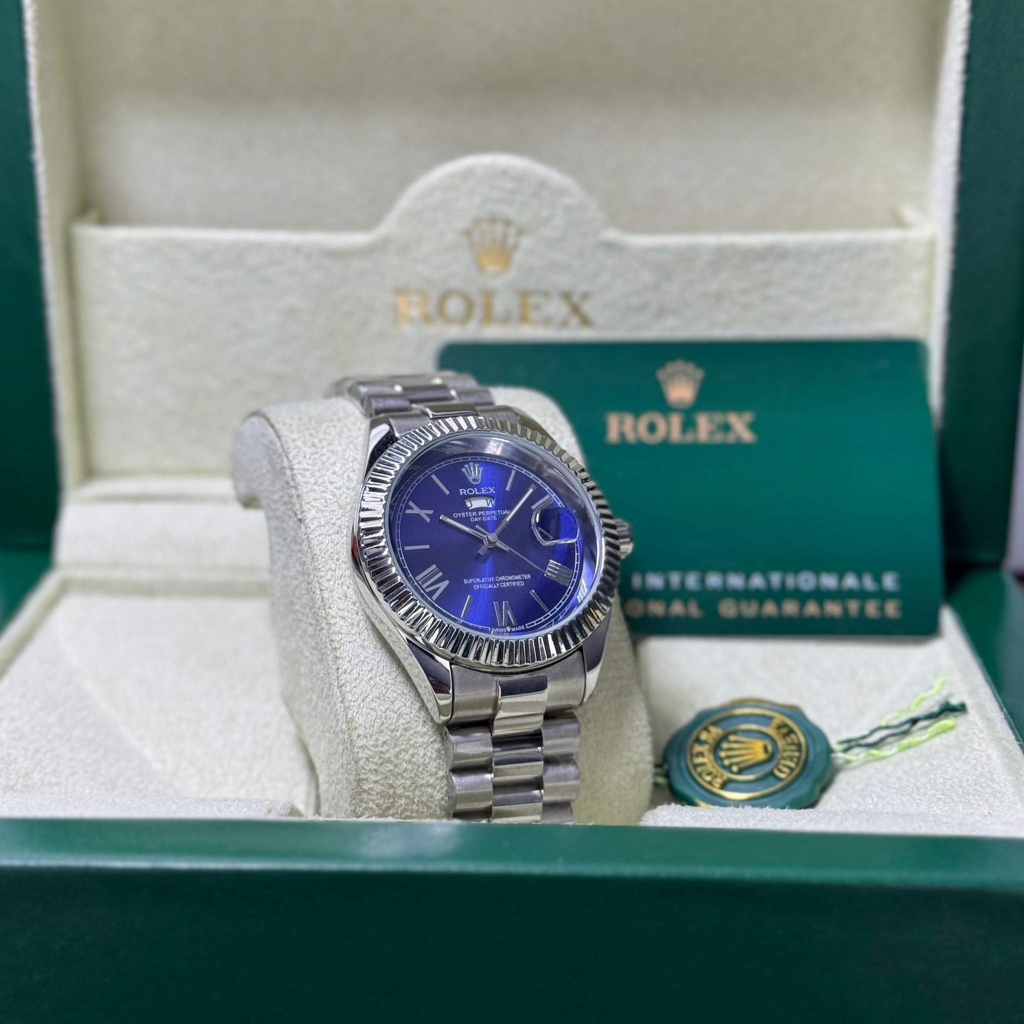 Rolex Purple Roman Dail With Jublee Chain Day&Date
