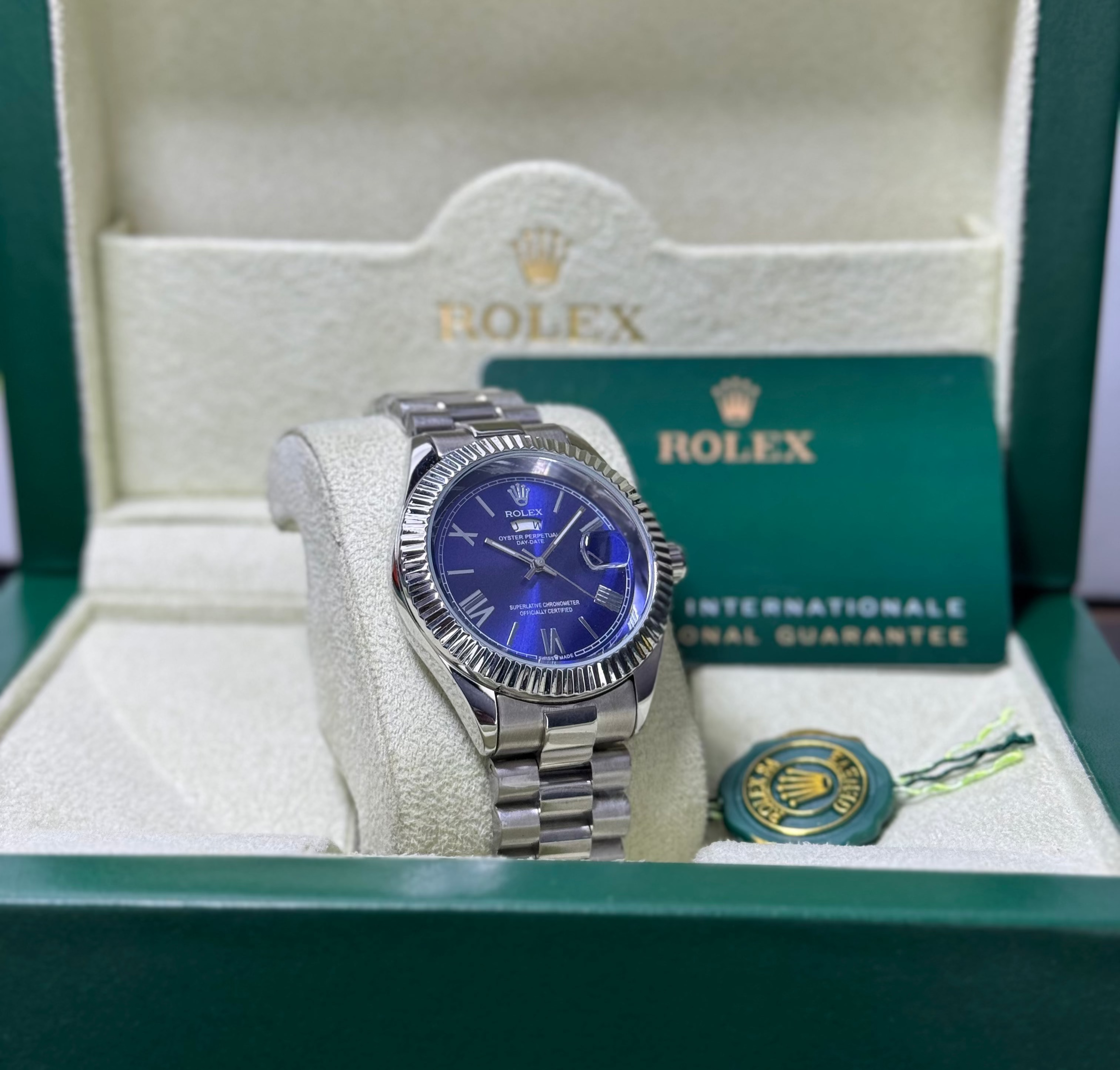 Rolex Purple Roman Dail With Jublee Chain Day&Date