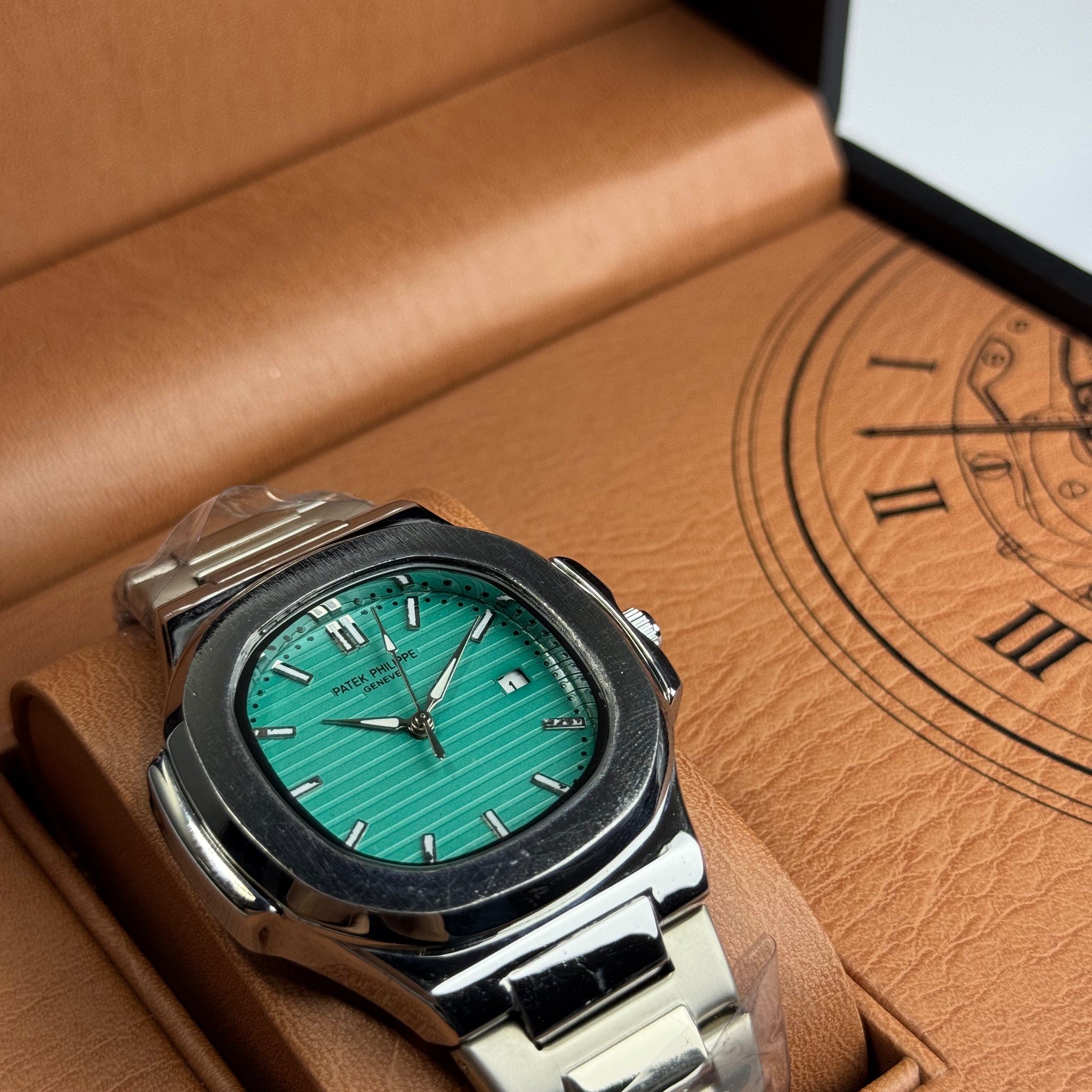 Patek Philippe Dark Tiffany Dail Stainless Steel