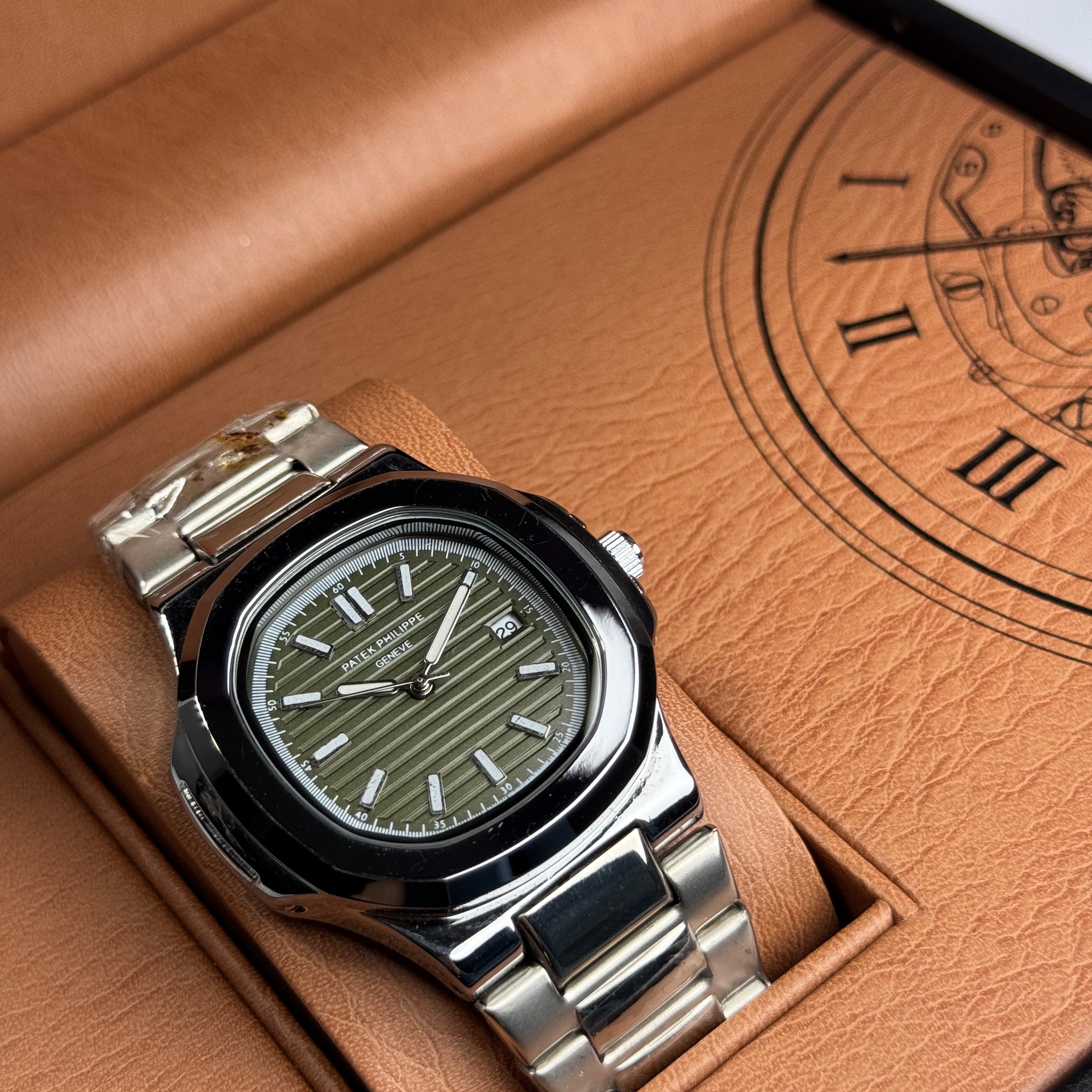 Patek Philippe Green Shine Dail Stainless Steel