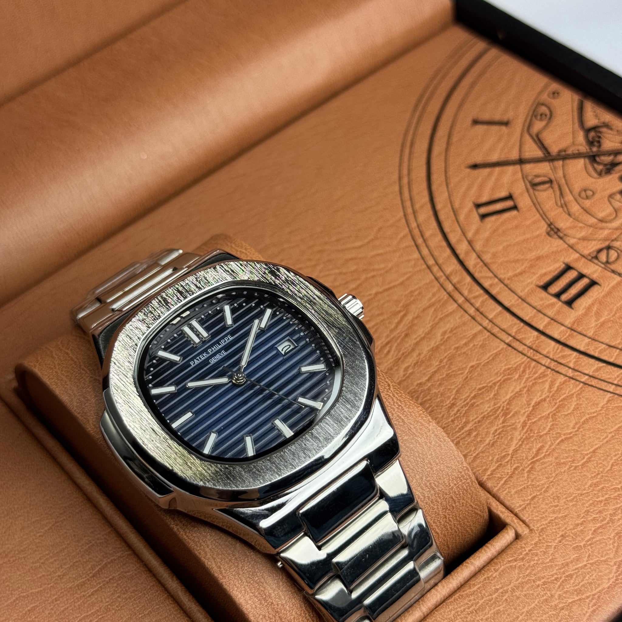 Patek Philippe Blue Dail Stainless Steel