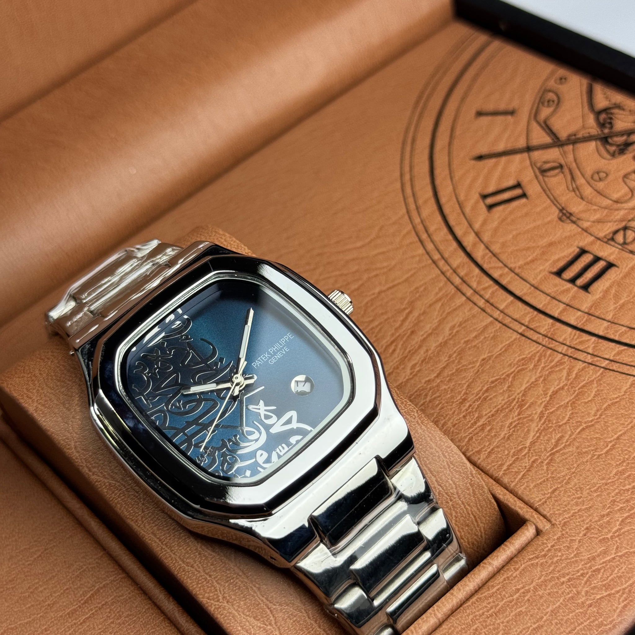 Patek Philippe With Arabic Words Blue Dail