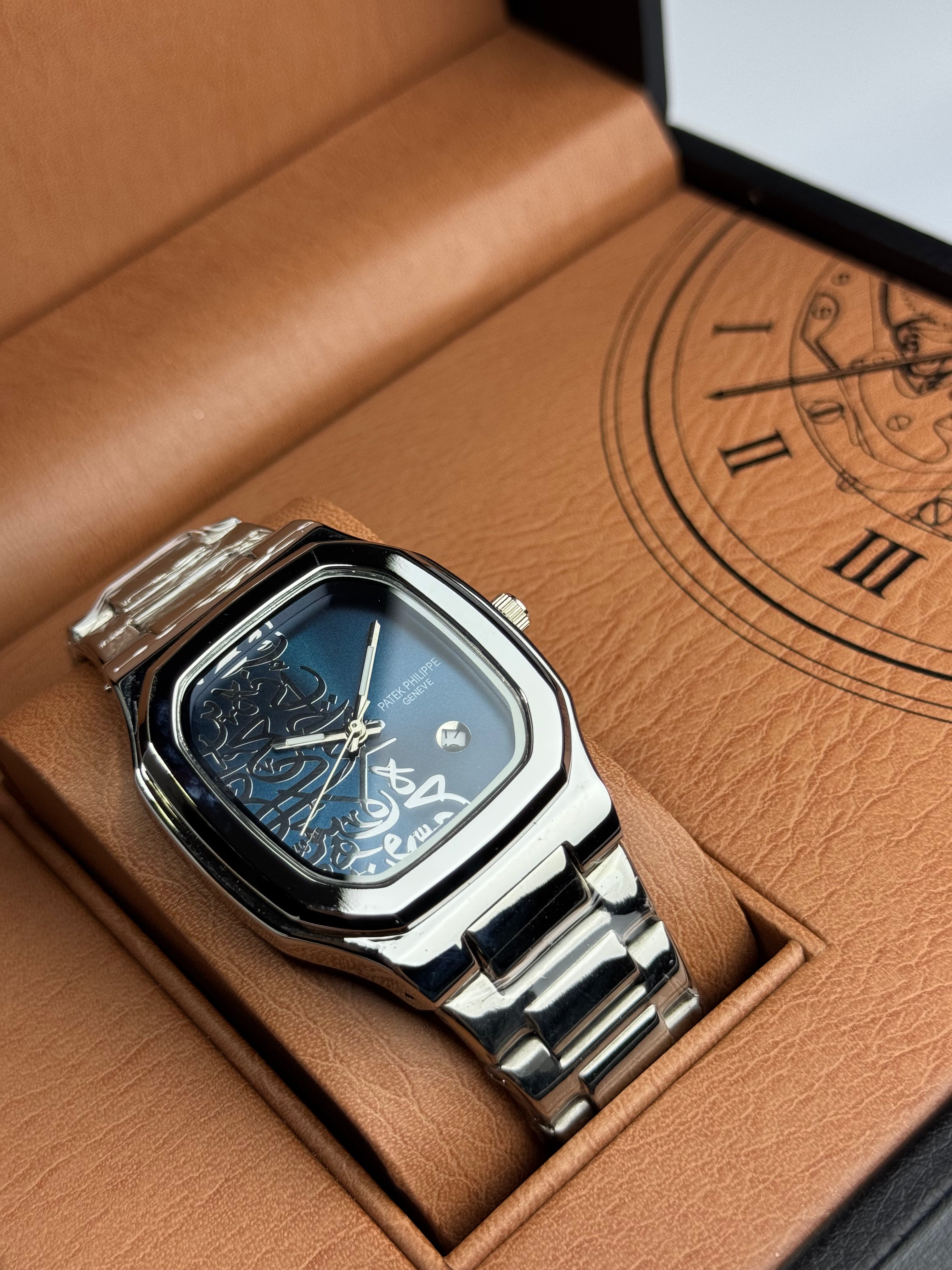 Patek Philippe With Arabic Words Blue Dail