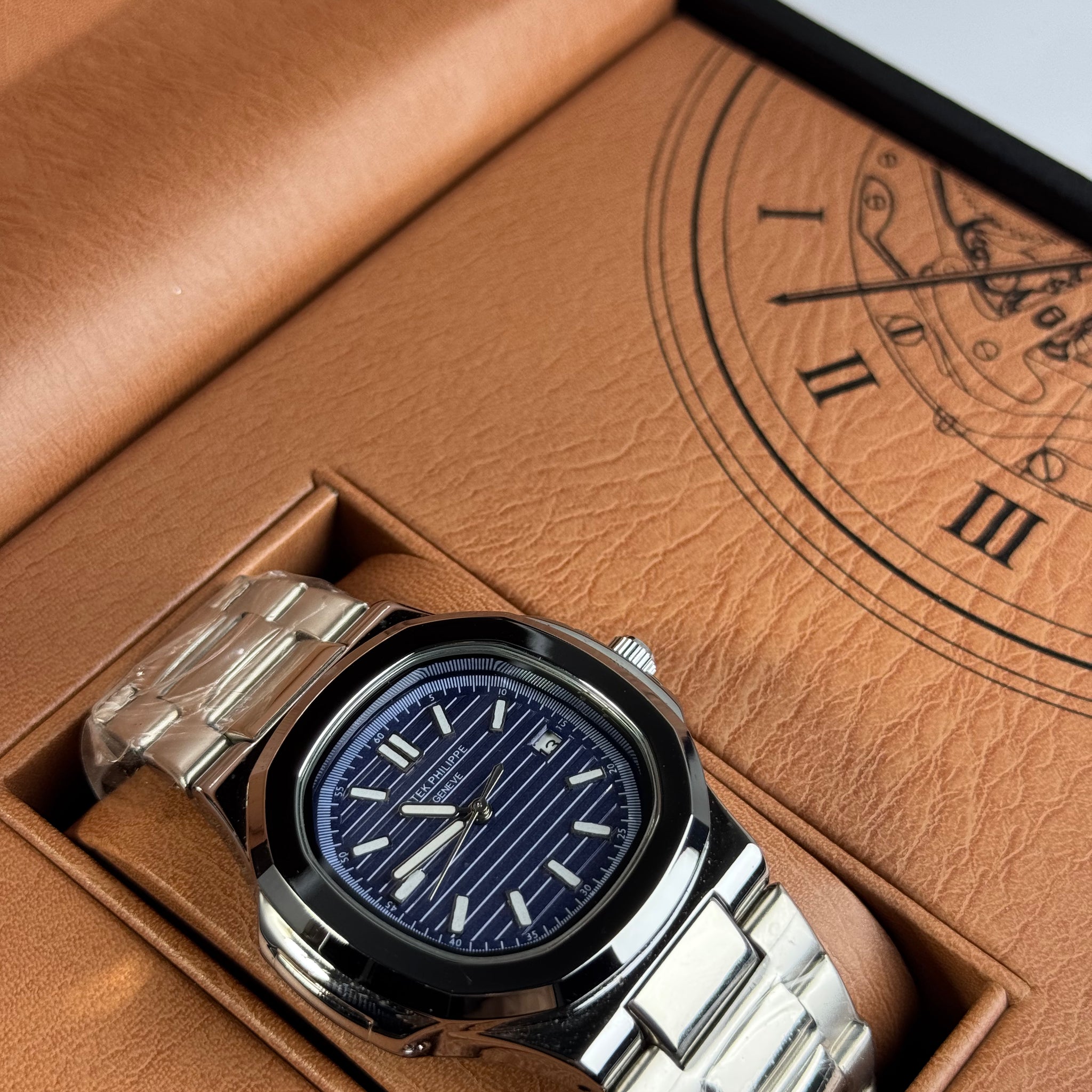Patek Philippe Blue Shine Dail Stainless Steel