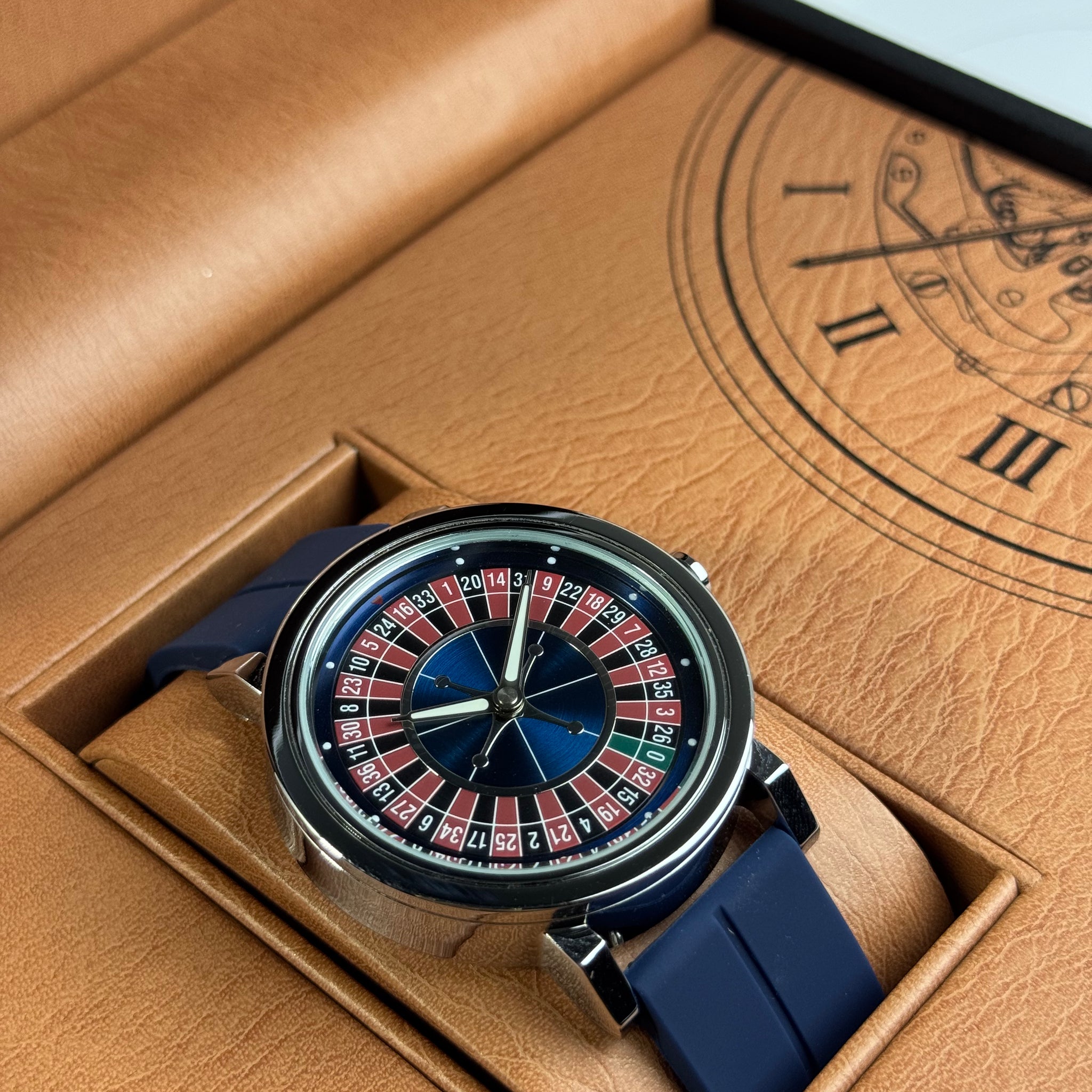 Casino With Blue Silicon Strap Rotating Dail