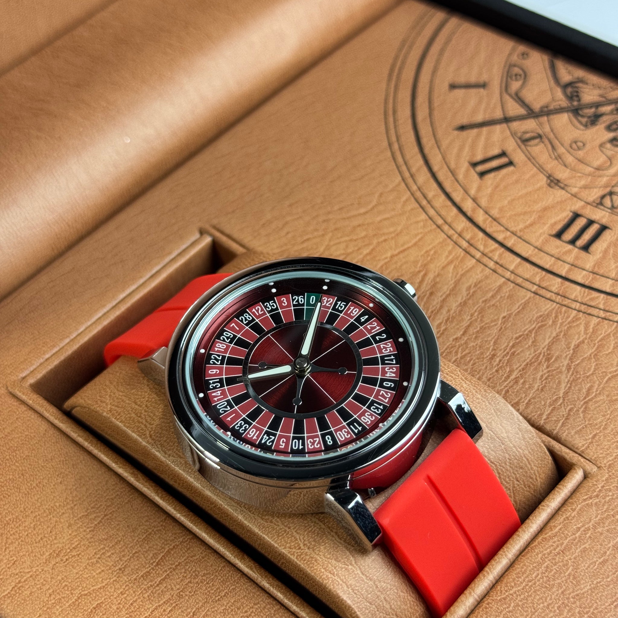 Casino With Red Silicon Strap Rotating Dail