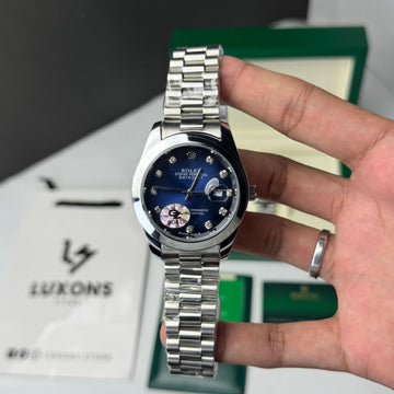 Rolex Date Just Royal Blue Dial Semi Automatic