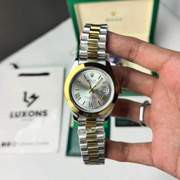 Rolex Two Tone Roman White Dial Quartz