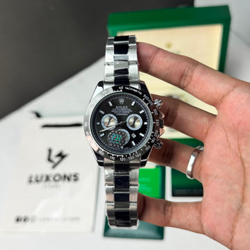 Rolex Daytona Two Tone Black Dial Master Lock