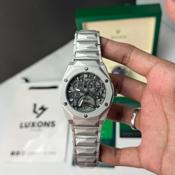 Hublot Semi Automatic Gray Dial Heavy Chain