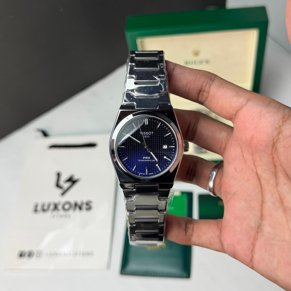 Tissot Blue Dial Quartz Moment Sapphire Glass