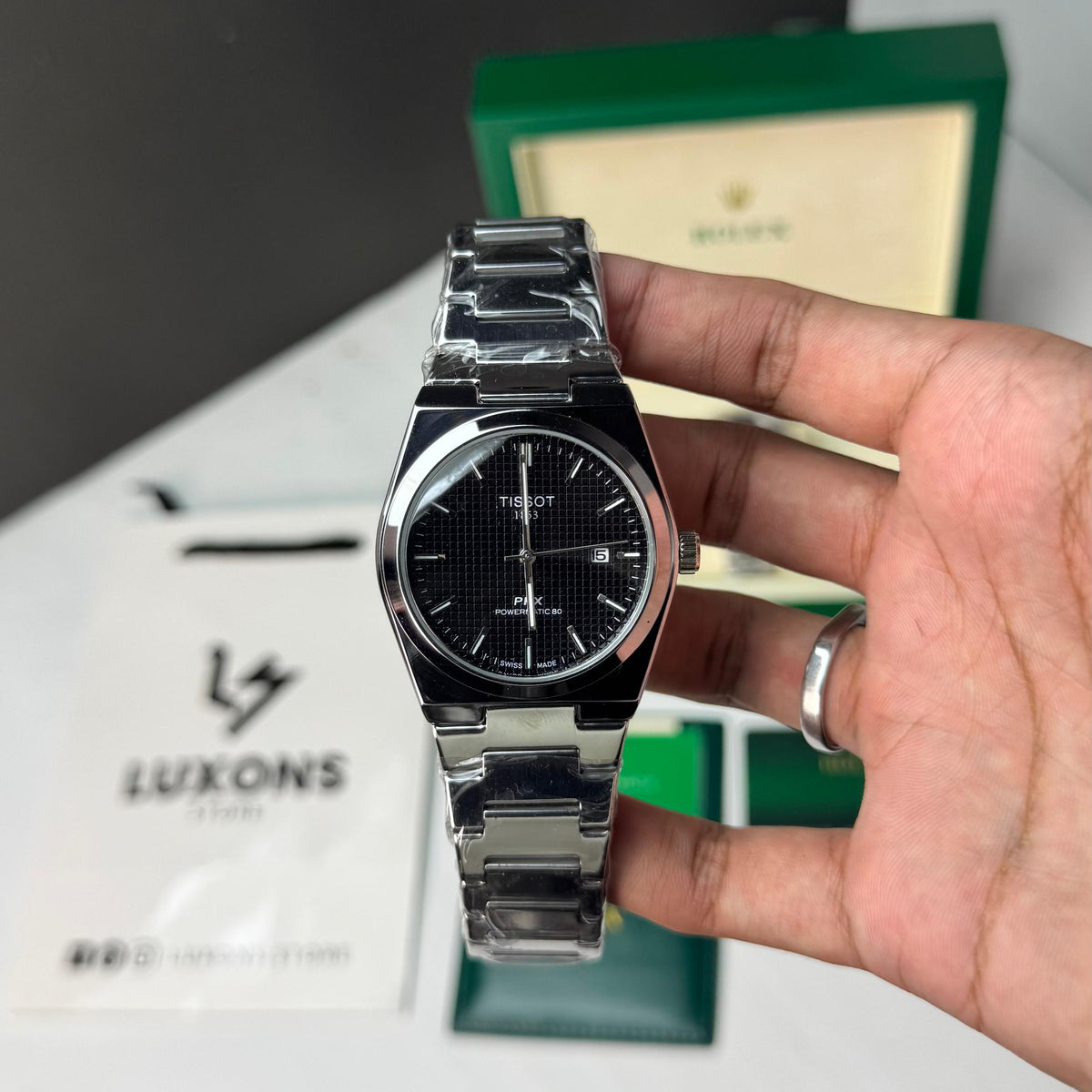 Tissot Black Dial Semi Automatic Sapphire Glass